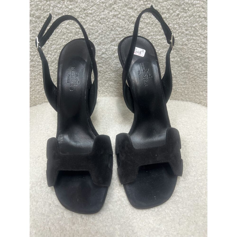 Hermes Holy 105 Sandal in Black Suede Size 36 - Picture 1 of 5